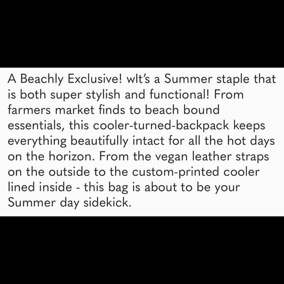 NWT BEACHLY Palms Shorebreak Picnic Cooler Market Tropical Beach Bag - Picture 3 of 12